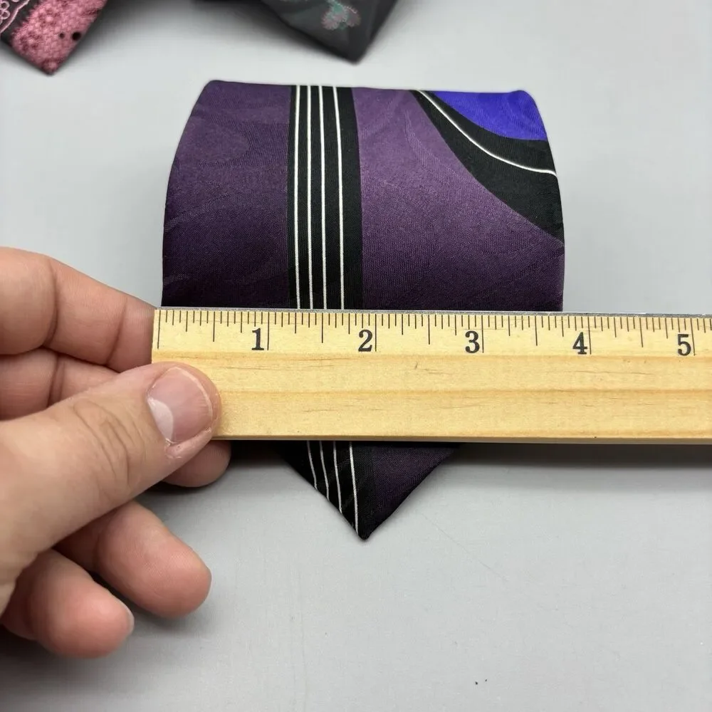 Lot Of 4 Mens Neck Tie - Christian Dior, Bruno Conte, Di Capri, Lilly Dache